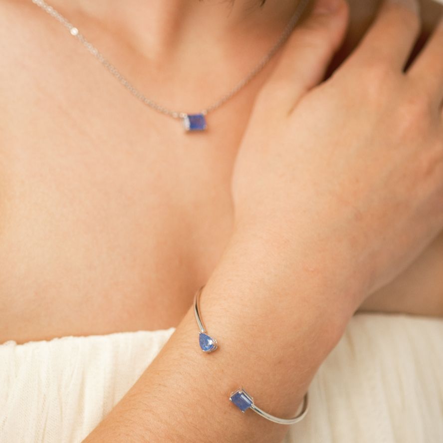 Birthstone Twin Cuff Tanzanite
