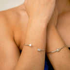 Birthstone Twin Cuff Clear Quartz