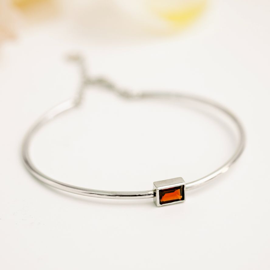 Birthstone Bangle Garnet