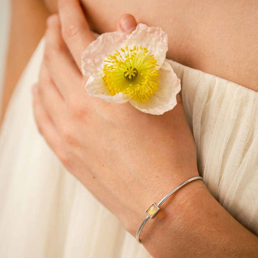 Birthstone Bangle Opal