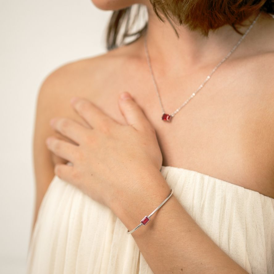 Birthstone Bangle Ruby