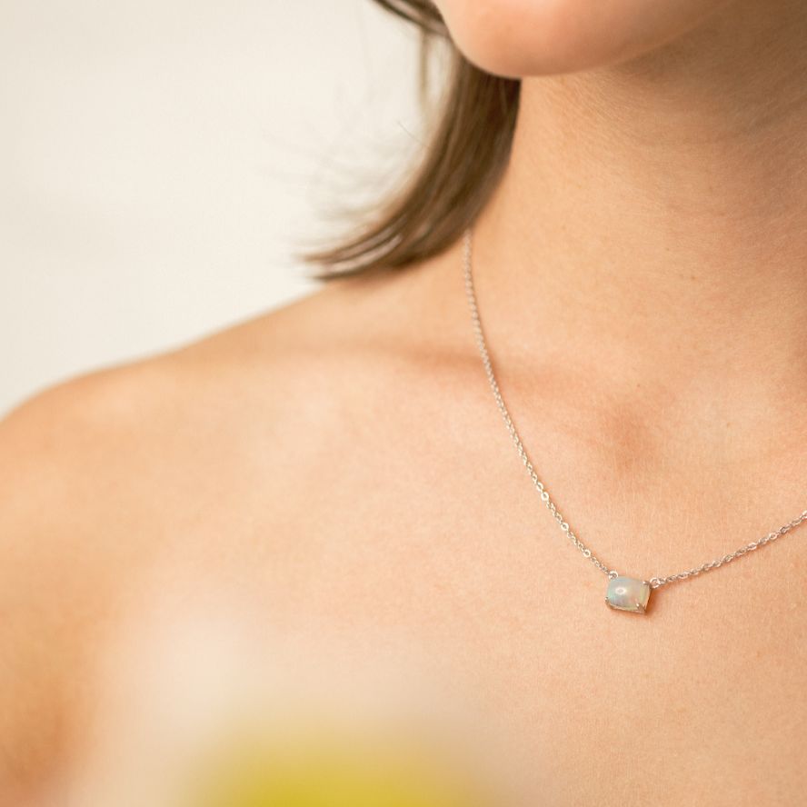 Birthstone Opal Necklace
