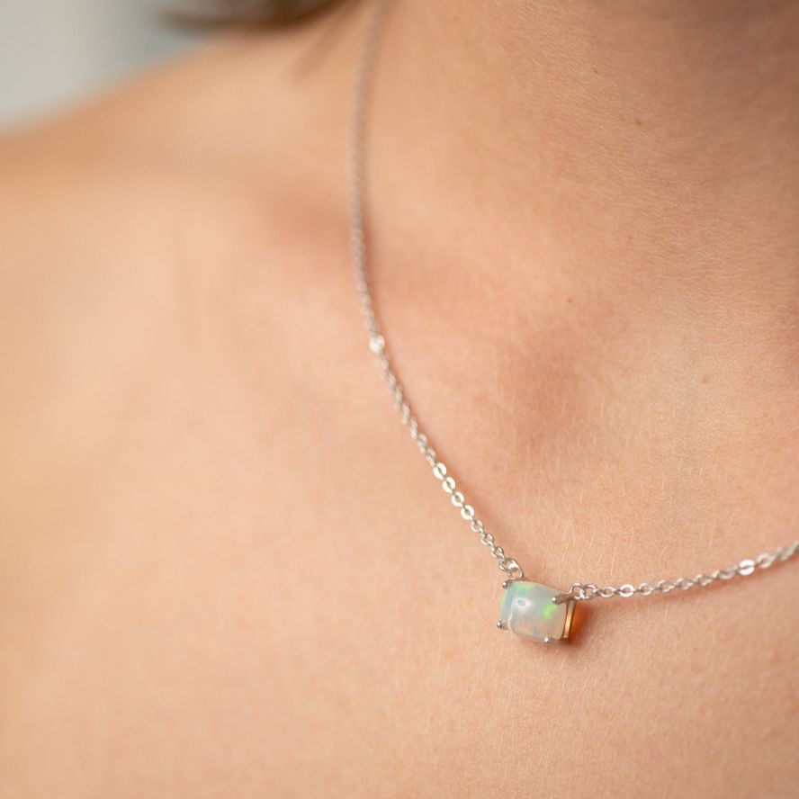 Birthstone Opal Necklace
