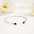 Birthstone Twin Cuff Garnet