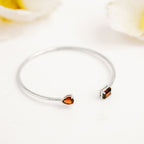 Birthstone Twin Cuff Garnet