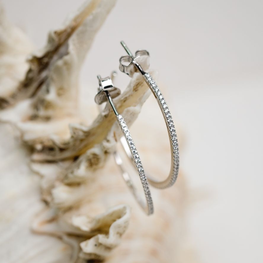 Cubic Zirconia Hoops