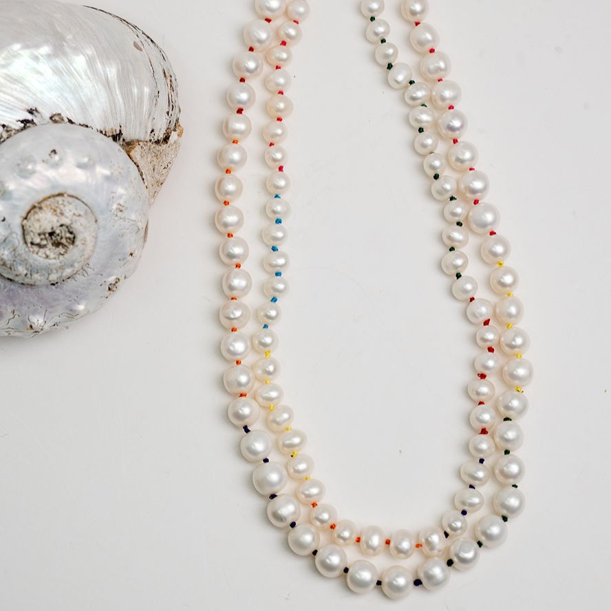 Double Strand Rainbow Pearls