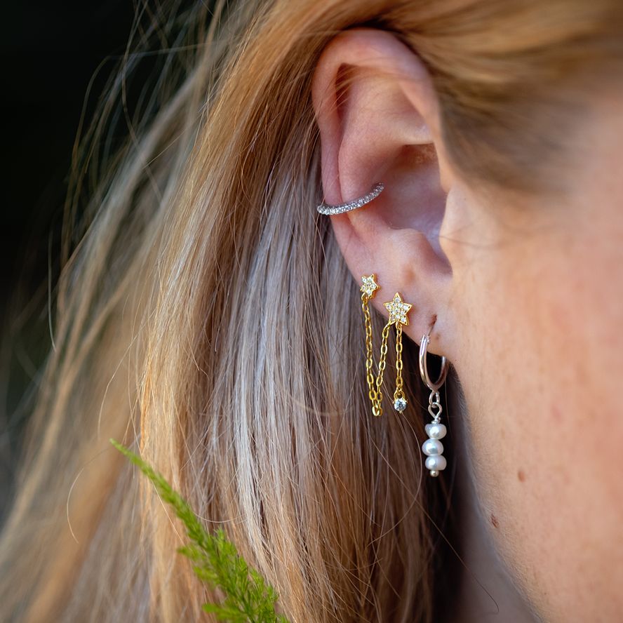 Double BLING Star Earring