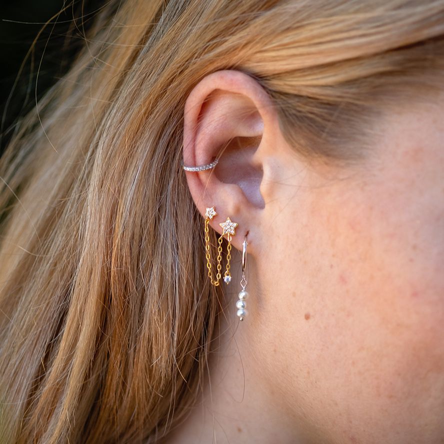 Double BLING Star Earring