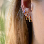 Opalite and Cubic Zirconia Earring