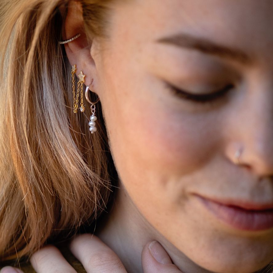 Double BLING Star Earring