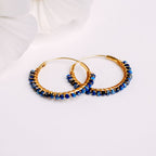 Golden Gemstone Huggies