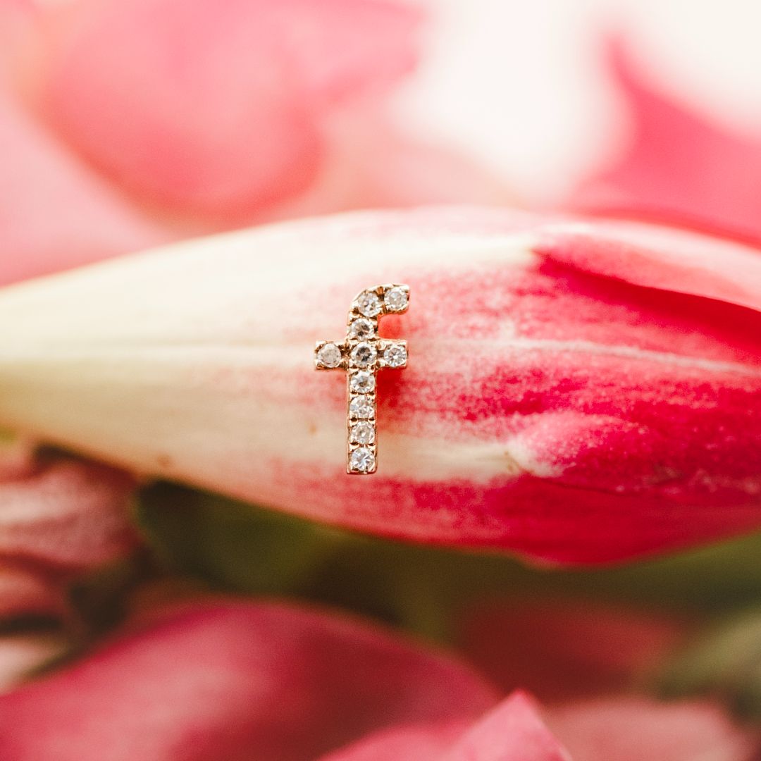 Initial Stud Earring
