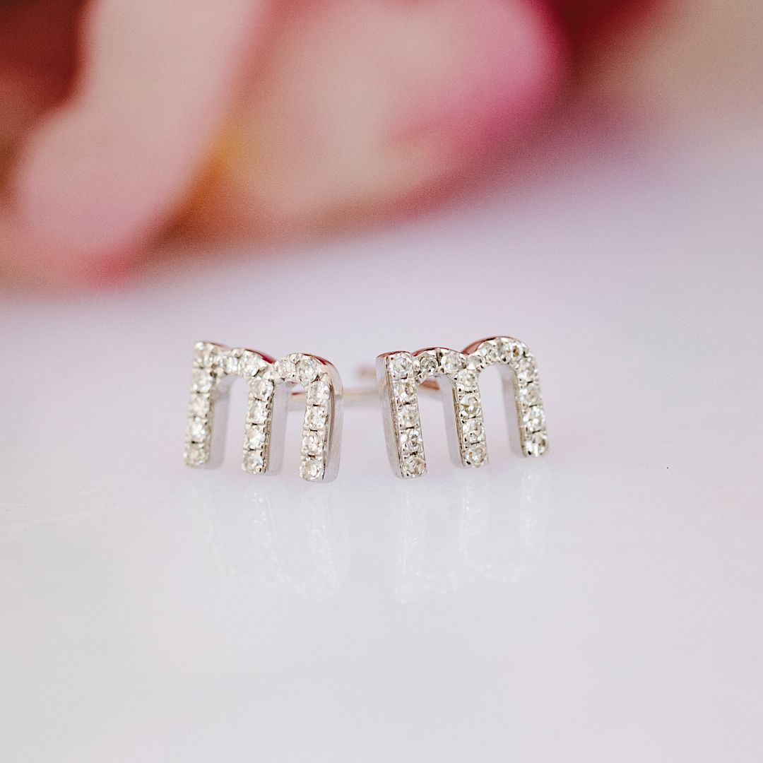Initial Stud Earring
