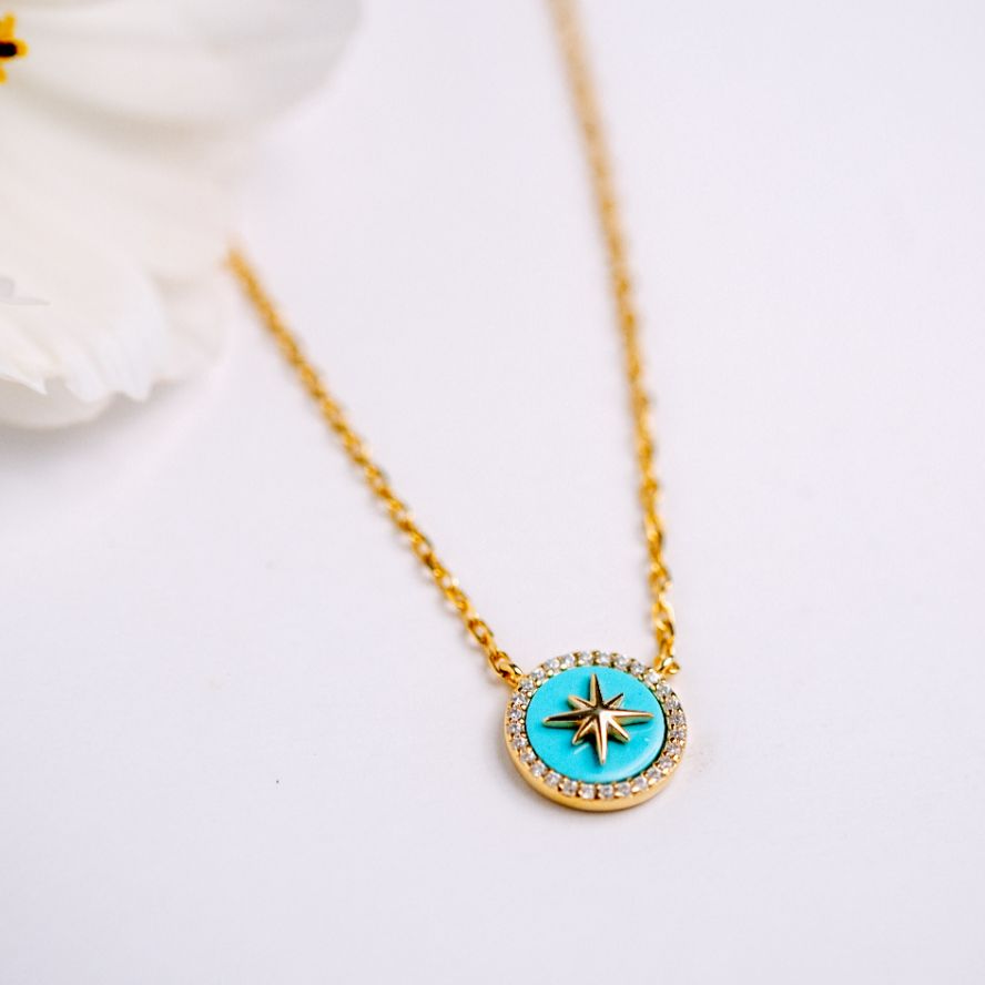 My Compass Necklace - Turquoise