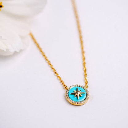 My Compass Necklace - Turquoise