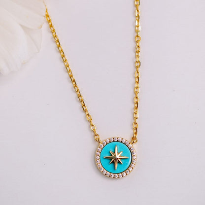 My Compass Necklace - Turquoise