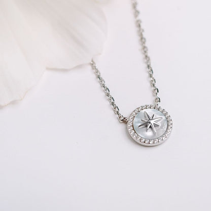 My Compass Necklace - White
