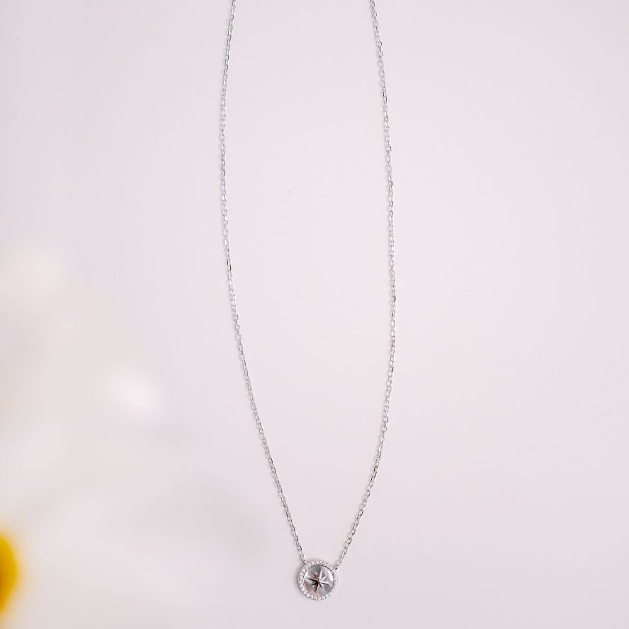 My Compass Necklace - White