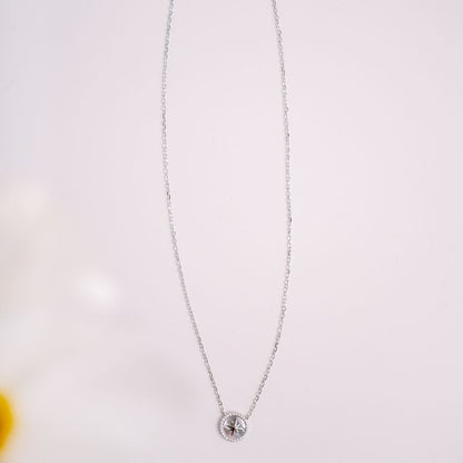 My Compass Necklace - White
