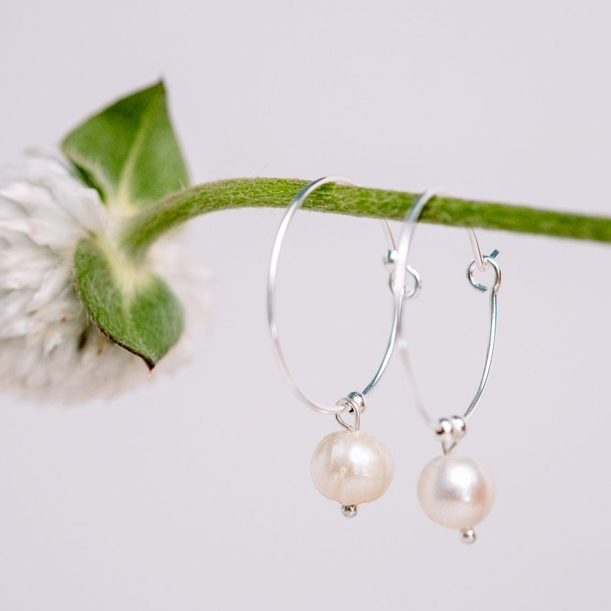 Pearl Hoop Earring