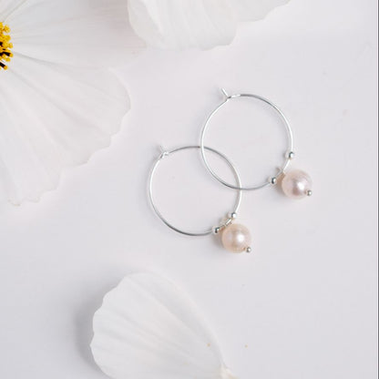 Pearl Hoop Earring