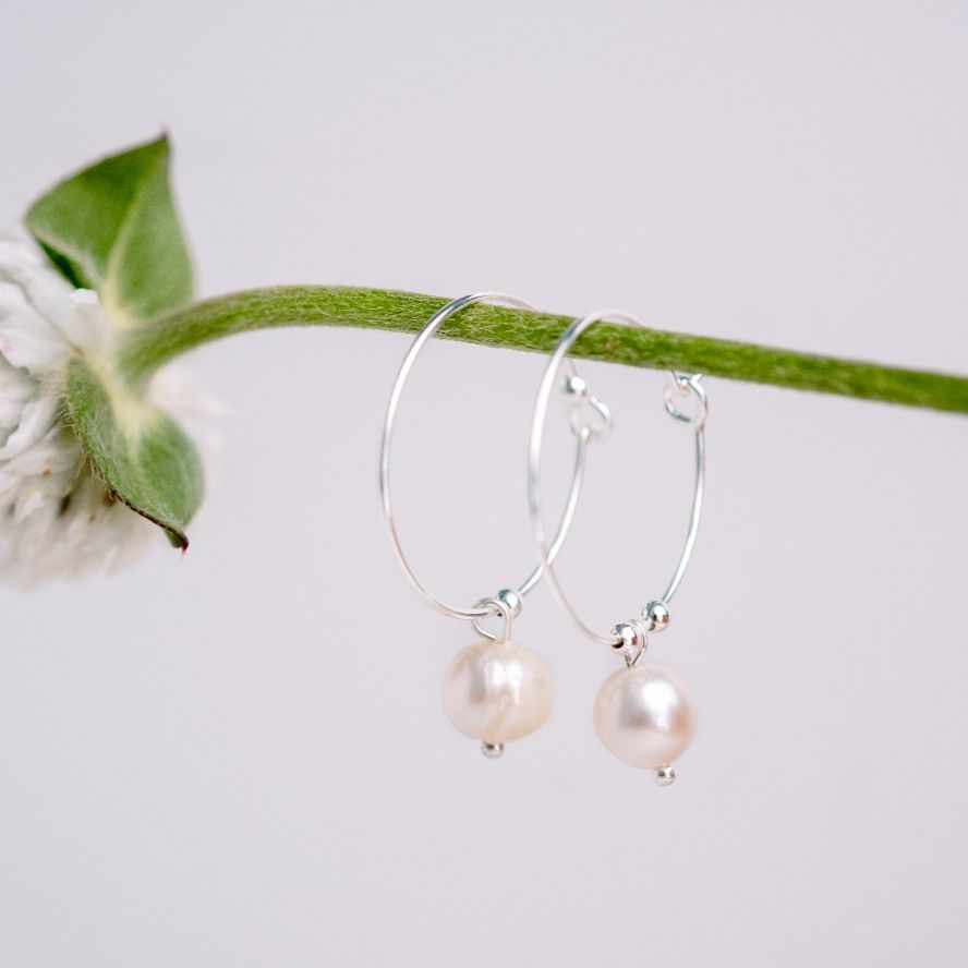 Pearl Hoop Earring