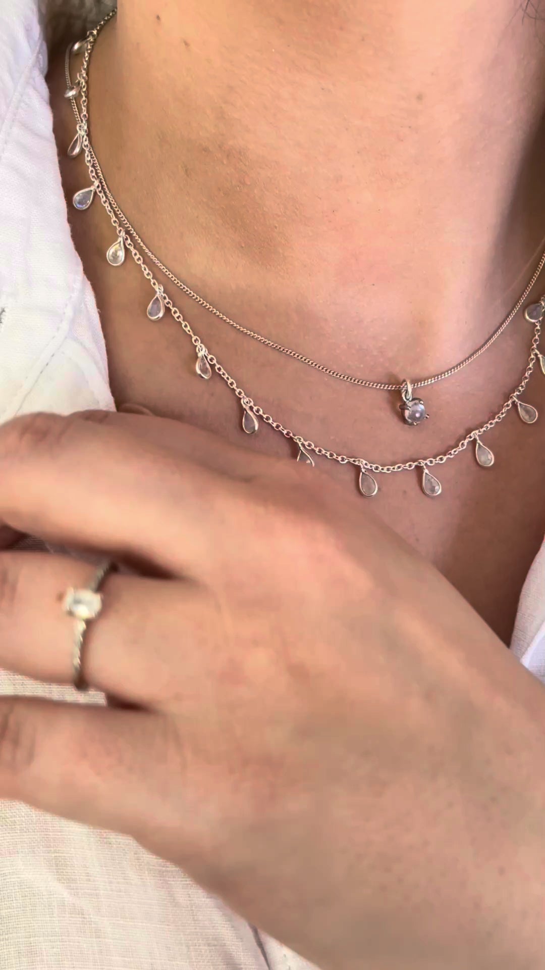 Moonstone Pendant Necklace