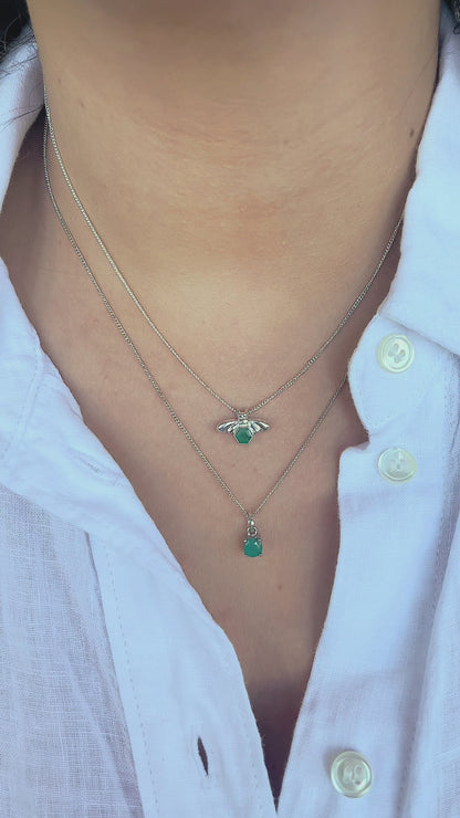 Emerald Pendant Necklace