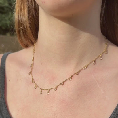 Drop Me Bling Clear Quartz Necklace
