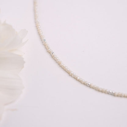 Seed Pearl and Silver Necklace