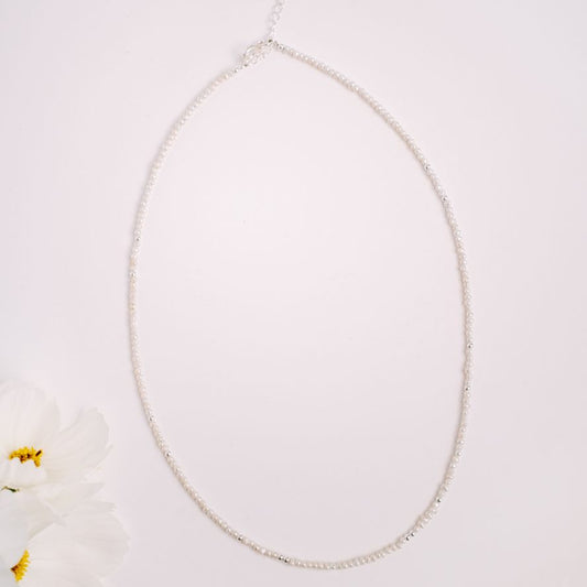 Seed Pearl and Silver Necklace