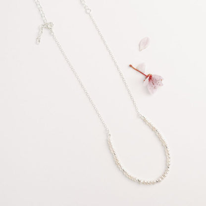 Sterling Silver and Seed Pearl Necklace
