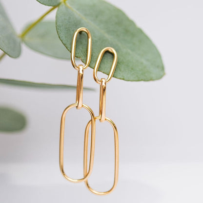 Triple Paperclip Earring