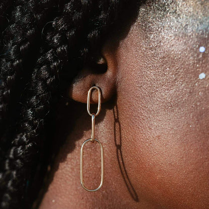 Triple Paperclip Earring