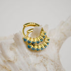 Golden Turquoise Huggie